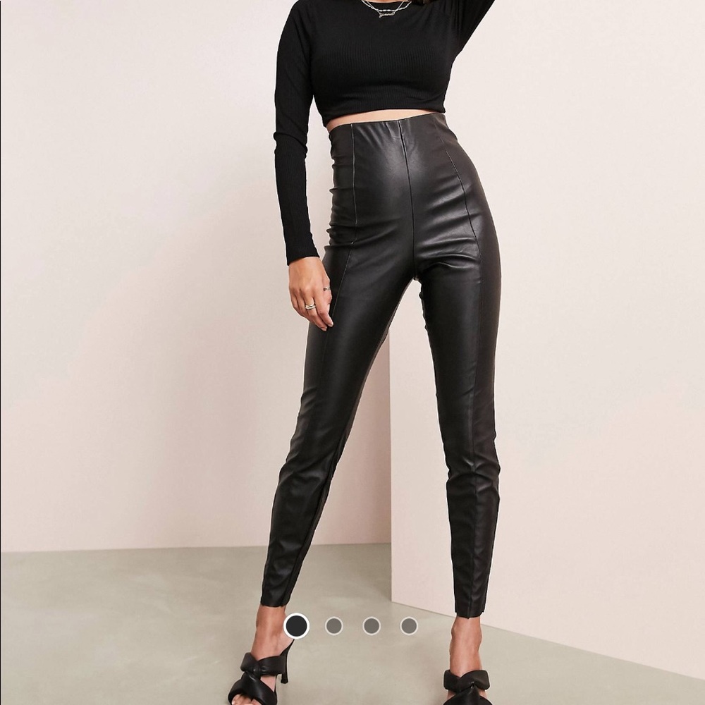 ASOS spray on leather look trouser
